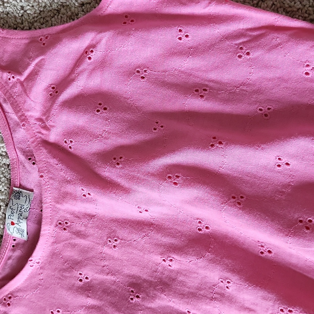 Pink Embroidered Tank - Picture 2 of 6